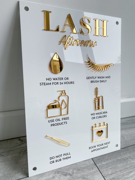 Aftercare Advice Sign | Lash