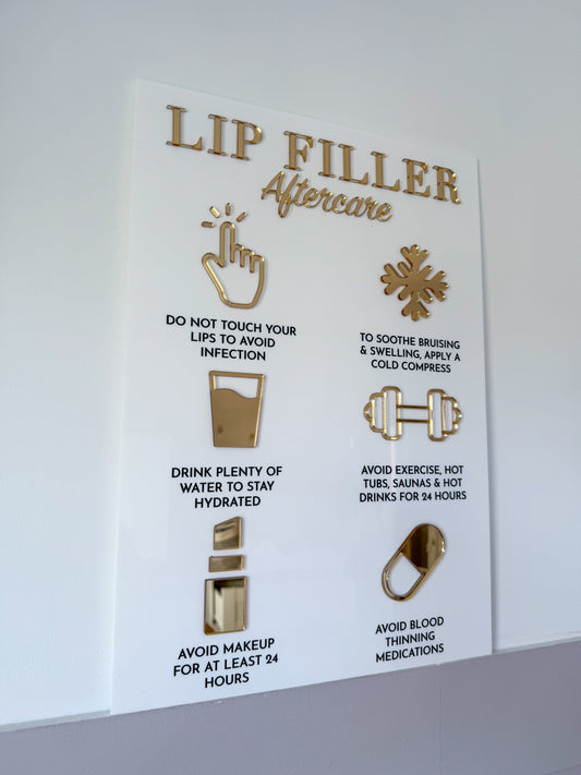 Aftercare Advice Sign | Lip Filler