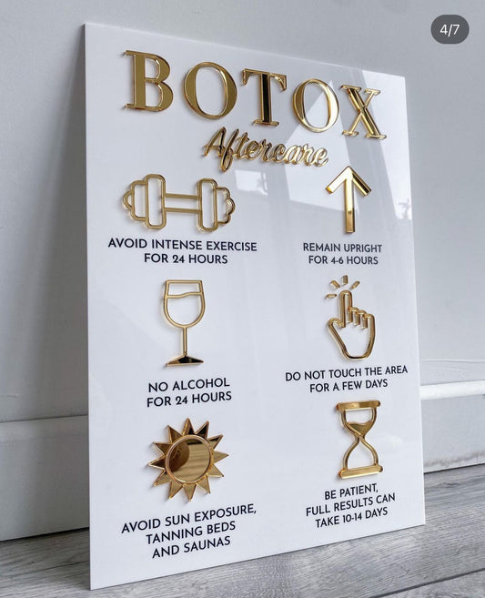 Aftercare Advice Sign | Botox