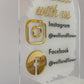 Social Media Sign | Acrylic Business Sign Hand Painted