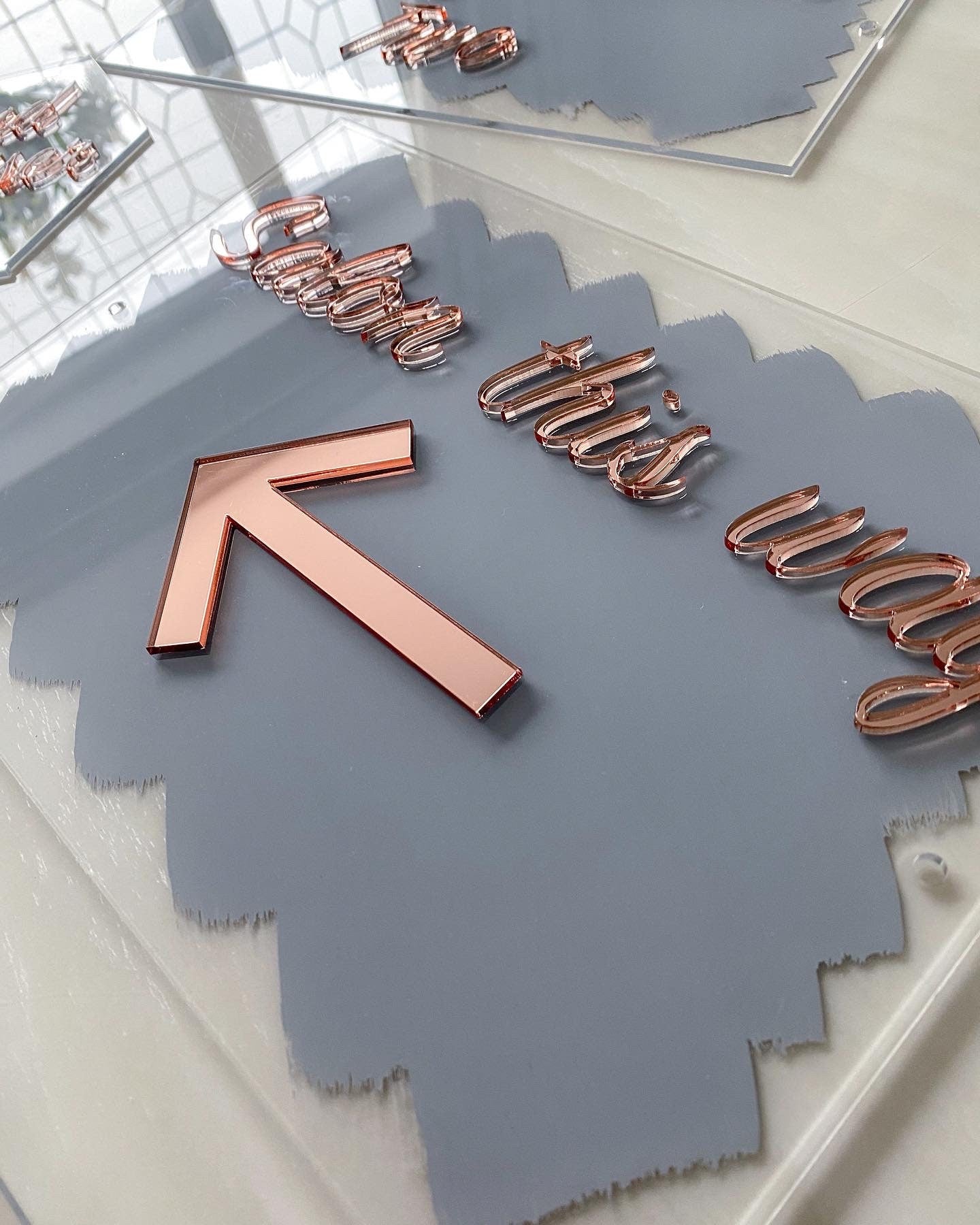 Acrylic business sign | room signs with painted back