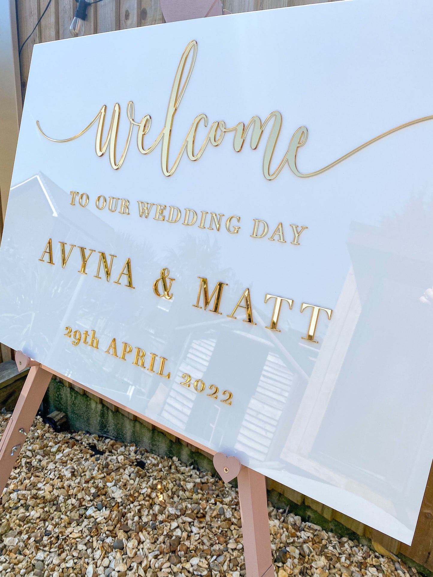 Acrylic Wedding Sign | Welcome Sign