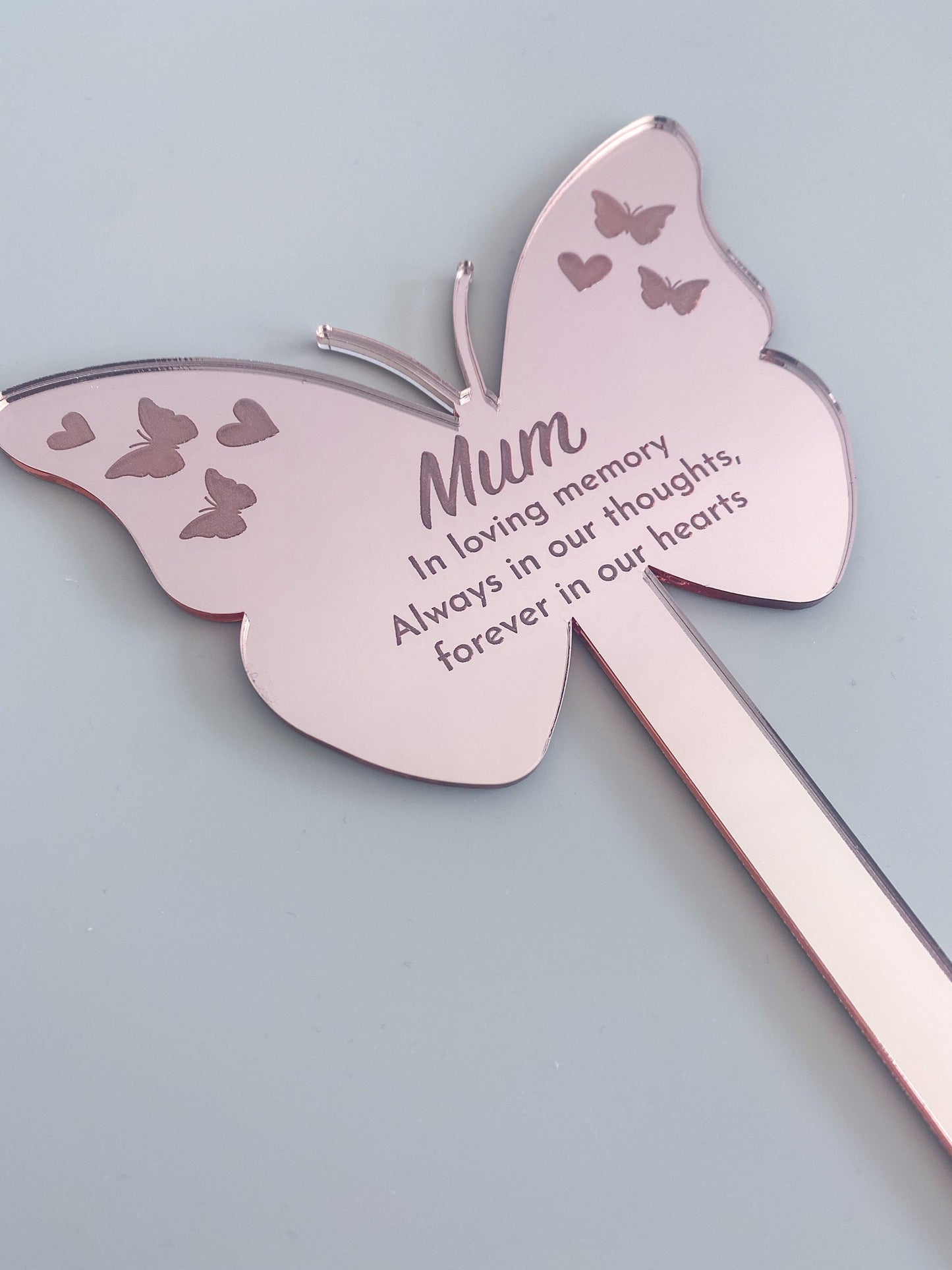 Personalised Memorial Butterfly or Memorial Heart